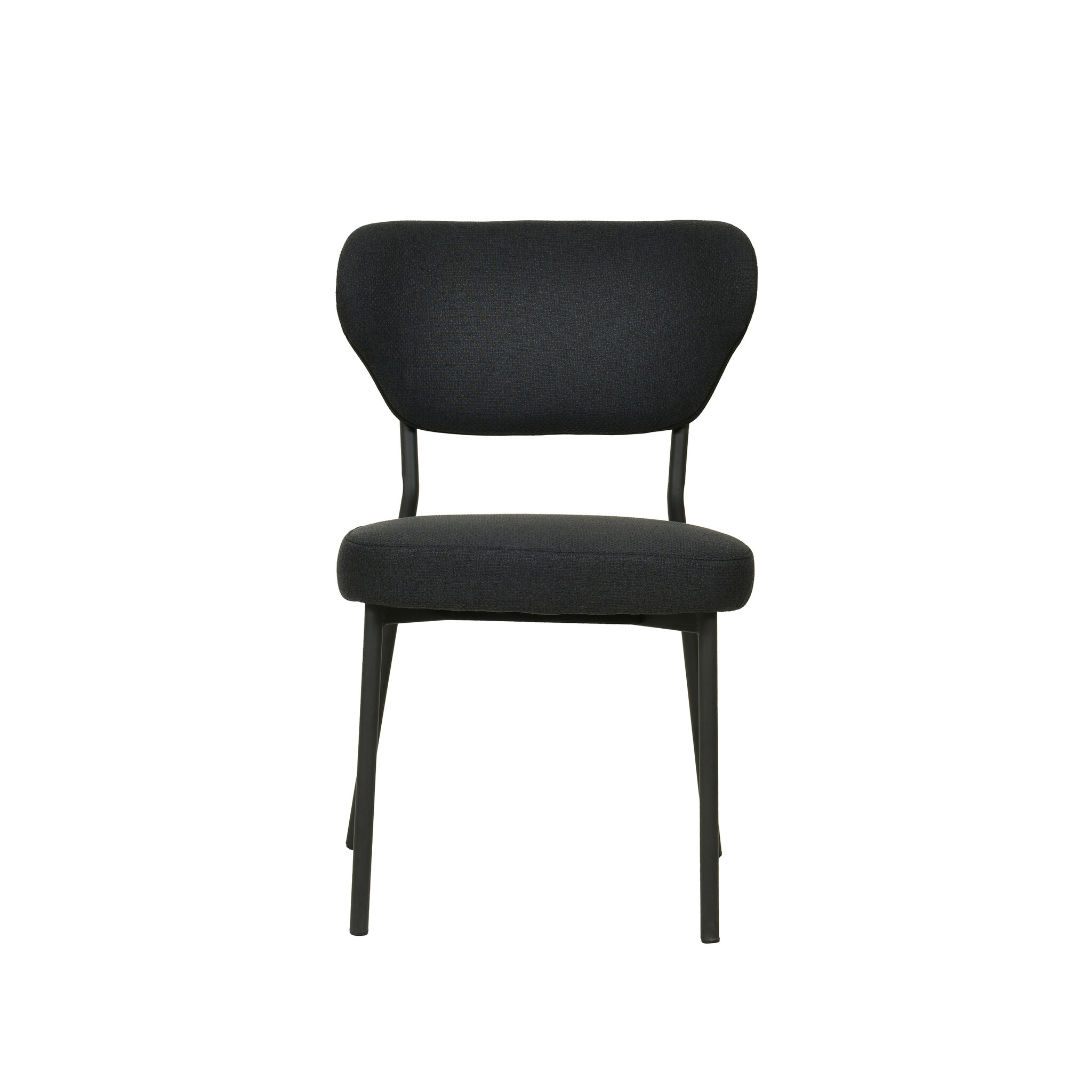 Veba Duko - Stapelbare gestoffeerde stoel | Zwart | 53x55x83(H)cm | 51024, foto 2 van 4