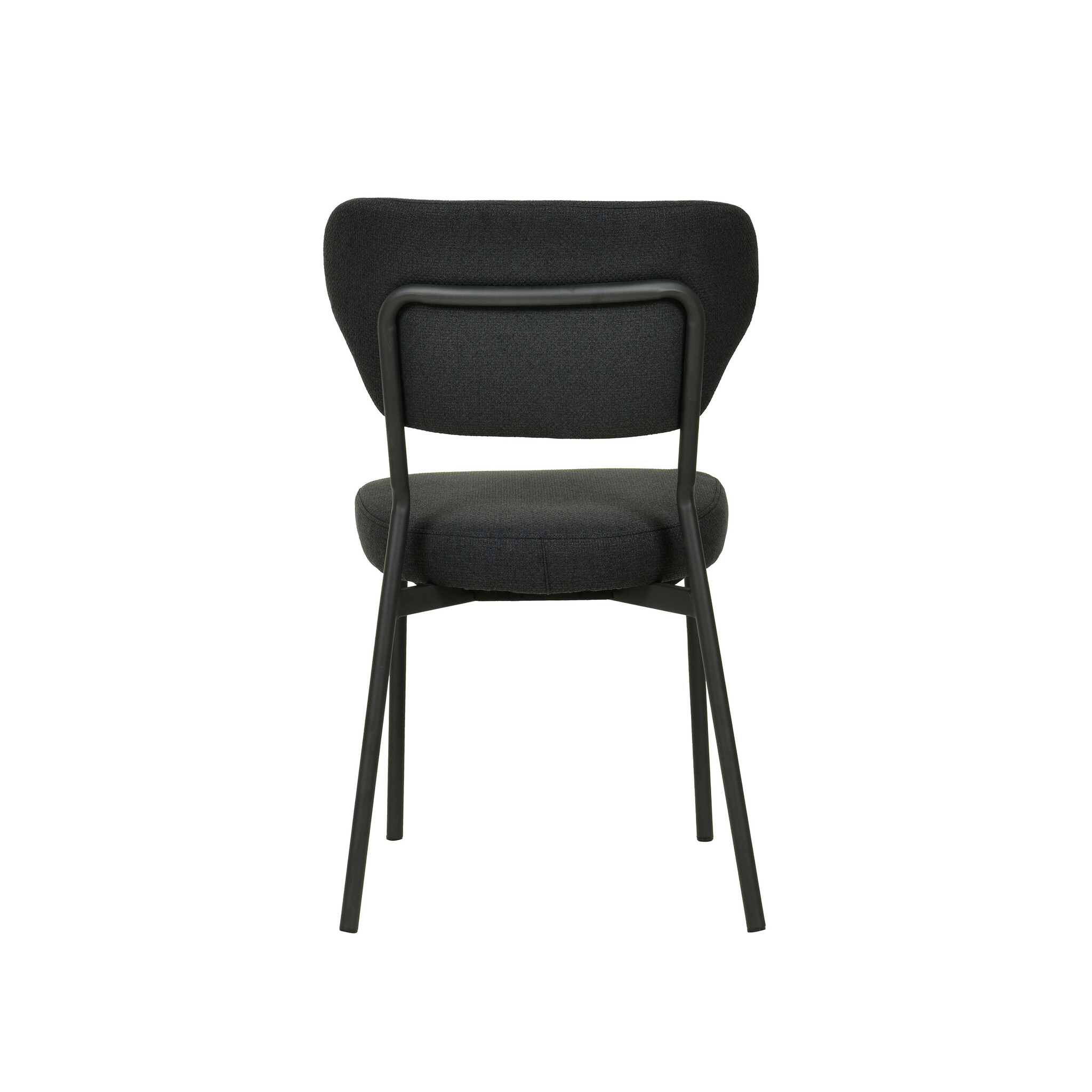 Veba Duko - Stapelbare gestoffeerde stoel | Zwart | 53x55x83(H)cm | 51024, foto 4 van 4