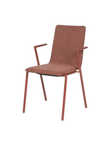 Veba Fortis - Stapelbare conferentie armstoel | Bruin-Rood | 53x62x85(H)cm | 151576
