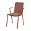 Veba Fortis - Stapelbare conferentie armstoel | Bruin-Rood | 53x62x85(H)cm | 151576