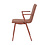Veba Fortis - Stapelbare conferentie armstoel | Bruin-Rood | 53x62x85(H)cm | 151576