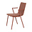 Veba Fortis - Stapelbare conferentie armstoel | Bruin-Rood | 53x62x85(H)cm | 151576