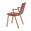 Veba Fortis - Stapelbare conferentie armstoel | Bruin-Rood | 53x62x85(H)cm | 151576