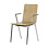 Veba Fortis - Stapelbare conferentie armstoel | Stainless Steel Matt/Hout | 53x60x89(H)cm | 151586