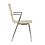 Veba Fortis - Stapelbare conferentie armstoel | Stainless Steel Matt/Hout | 53x60x89(H)cm | 151586