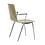 Veba Fortis - Stapelbare conferentie armstoel | Stainless Steel Matt/Hout | 53x60x89(H)cm | 151586