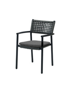 Veba Ember - Stapelbare armstoel incl. zitkussen | Zwart | 55x58x84(H)cm | 152511