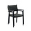 Veba Ember - Stapelbare armstoel incl. zitkussen | Zwart | 55x58x84(H)cm | 152511