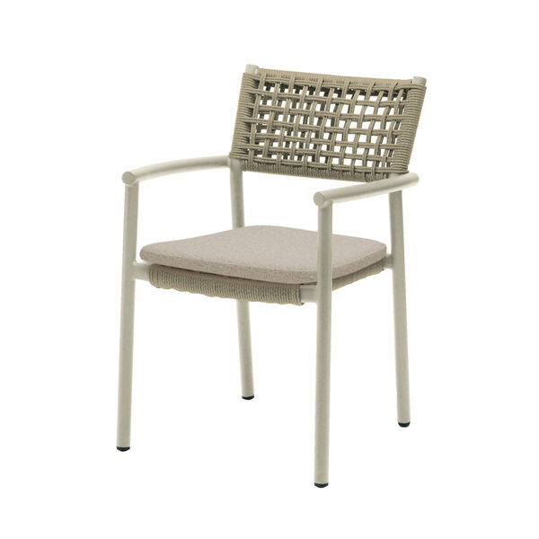 Veba Ember - Stapelbare armstoel incl. zitkussen | Zand | 55x58x84(H)cm | 152591