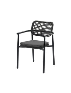Veba Dante - Stapelbare armstoel incl. zitkussen | Zwart | 55.5x59.5x82(H)cm | 156511