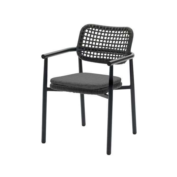 Veba Dante - Stapelbare armstoel incl. zitkussen | Zwart | 55.5x59.5x82(H)cm | 156511
