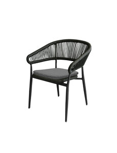 Veba Flint - Stapelbare armstoel incl. zitkussen | Zwart | 62x64x76(H)cm | 151511