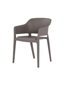 Veba Giethoorn - Stapelbare stoel polypropylene | Warm grijs | 54.5x55x77.5(H)cm | 554432