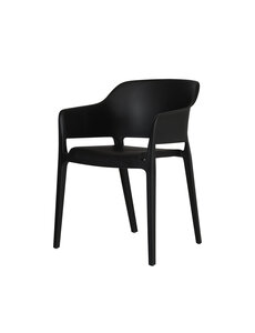 Veba Giethoorn - Stapelbare stoel polypropylene | Zwart | 54.5x55x77.5(H)cm | 554411