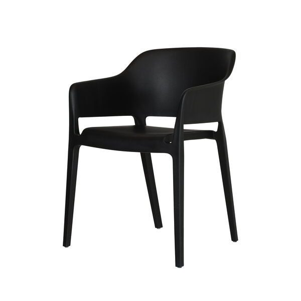Veba Giethoorn - Stapelbare stoel polypropylene | Zwart | 54.5x55x77.5(H)cm | 554411