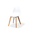 Veba Keeve - Stoel met stapelbaar frame - Polypropylene kuip | Hout/Wit | 47x53x83(H)cm | 505F01SW