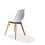 Veba Keeve - Stoel met stapelbaar frame - Polypropylene kuip | Hout/Wit | 47x53x83(H)cm | 505F01SW