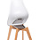 Veba Keeve - Stoel met stapelbaar frame - Polypropylene kuip | Hout/Wit | 47x53x83(H)cm | 505F01SW