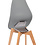 Veba Keeve - Stoel met stapelbaar frame - Polypropylene kuip | Hout/Grijs | 47x53x83(H)cm | 505F01SG