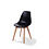 Veba Keeve - Stoel met stapelbaar frame - Polypropylene kuip | Hout/Zwart | 47x53x83(H)cm | 505F01SB