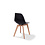 Veba Keeve - Stoel met stapelbaar frame - Polypropylene kuip | Hout/Zwart | 47x53x83(H)cm | 505F01SB