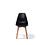 Veba Keeve - Stoel met stapelbaar frame - Polypropylene kuip | Hout/Zwart | 47x53x83(H)cm | 505F01SB