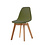Veba Keeve - Stoel met stapelbaar frame - Gestoffeerde kuip | Hout/Groen | 47x53x83(H)cm | 505F159552