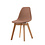 Veba Keeve - Stoel met stapelbaar frame - Gestoffeerde kuip | Hout/Bruin-Rood | 47x53x83(H)cm | 505F159582