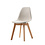 Veba Keeve - Stoel met stapelbaar frame - Gestoffeerde kuip | Hout/Beige | 47x53x83(H)cm | 505F159592