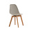 Veba Keeve - Stoel met stapelbaar frame - Gestoffeerde kuip | Hout/Beige | 47x53x83(H)cm | 505F159592