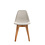 Veba Keeve - Stoel met stapelbaar frame - Gestoffeerde kuip | Hout/Beige | 47x53x83(H)cm | 505F159592