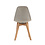 Veba Keeve - Stoel met stapelbaar frame - Gestoffeerde kuip | Hout/Beige | 47x53x83(H)cm | 505F159592
