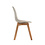 Veba Keeve - Stoel met stapelbaar frame - Gestoffeerde kuip | Hout/Beige | 47x53x83(H)cm | 505F159592