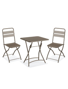 Veba Breeze - Bistroset - 1 tafel met 2 stoelen | Cappuccino | Chair: 43 | Table: 60xChair: 54 | Table: 60xChair: 87,5 | Table: 71,5(H)cm | 5082120821