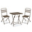 Veba Breeze - Bistroset - 1 tafel met 2 stoelen | Cappuccino | Chair: 43 | Table: 60xChair: 54 | Table: 60xChair: 87,5 | Table: 71,5(H)cm | 5082120821