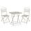 Veba Breeze - Bistroset - 1 tafel met 2 stoelen | Zand | Chair: 43 | Table: 60xChair: 54 | Table: 60xChair: 87,5 | Table: 71,5(H)cm | 5082220822