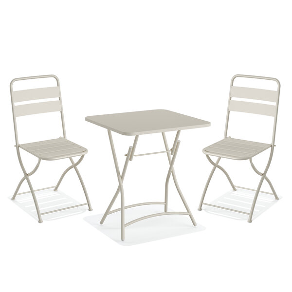 Veba Breeze - Bistroset - 1 tafel met 2 stoelen | Zand | Chair: 43 | Table: 60xChair: 54 | Table: 60xChair: 87,5 | Table: 71,5(H)cm | 5082220822