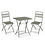 Veba Breeze - Bistroset - 1 tafel met 2 stoelen | Groen | Chair: 43 | Table: 60xChair: 54 | Table: 60xChair: 87,5 | Table: 71,5(H)cm | 5082320823