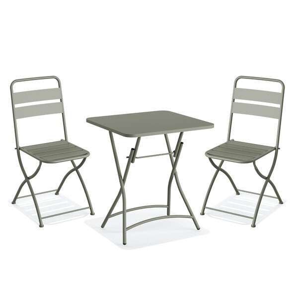 Veba Breeze - Bistroset - 1 tafel met 2 stoelen | Groen | Chair: 43 | Table: 60xChair: 54 | Table: 60xChair: 87,5 | Table: 71,5(H)cm | 5082320823