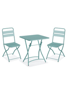 Veba Breeze - Bistroset - 1 tafel met 2 stoelen | Blauw | Chair: 43 | Table: 60xChair: 54 | Table: 60xChair: 87,5 | Table: 71,5(H)cm | 5082420824
