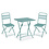 Veba Breeze - Bistroset - 1 tafel met 2 stoelen | Blauw | Chair: 43 | Table: 60xChair: 54 | Table: 60xChair: 87,5 | Table: 71,5(H)cm | 5082420824