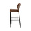 Veba Louis - Stapelbare barstoel met kunstlederen bekleding | Cognac | 46x49x109(H)cm | 52101