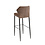 Veba Louis - Stapelbare barstoel met kunstlederen bekleding | Cognac | 46x49x109(H)cm | 52101