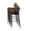 Veba Louis - Stapelbare barstoel met kunstlederen bekleding | Cognac | 46x49x109(H)cm | 52101