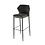 Veba Louis - Stapelbare barstoel met kunstlederen bekleding | Zwart | 46x49x109(H)cm | 52103
