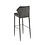 Veba Louis - Stapelbare barstoel met kunstlederen bekleding | Zwart | 46x49x109(H)cm | 52103