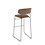 Veba Mundo - Stapelbare barstoel met kunstlederen bekleding | Cognac | 46.5x49x105(H)cm | 53101