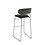 Veba Mundo - Stapelbare barstoel met kunstlederen bekleding | Zwart | 46.5x49x105(H)cm | 53102