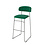Veba Mundo - Stapelbare barstoel met velours bekleding | Groen | 46.5x49x105(H)cm | 53103