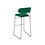 Veba Mundo - Stapelbare barstoel met velours bekleding | Groen | 46.5x49x105(H)cm | 53103
